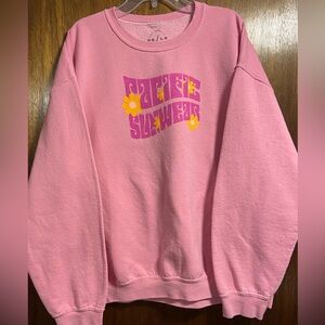 PacSun LA Pacific Sunwear Pink Graphic Crewneck Sweatshirt